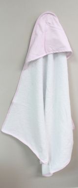 Baby Mode White/Pink Hooded Towel
