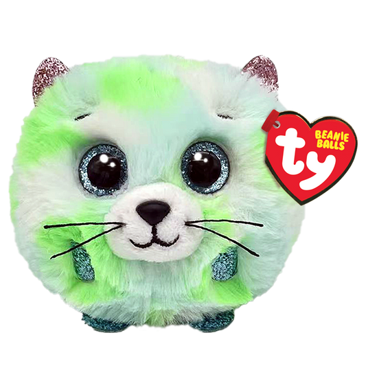 TY Plushie-Evie Green Cat Ball