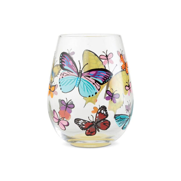 Lolita Butterfly Stemless Wine Glass