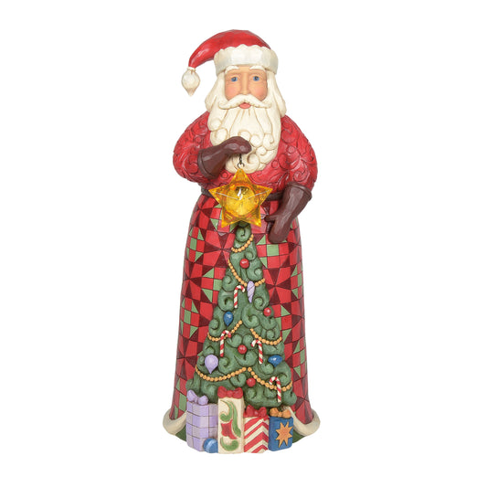 Santa Statue with Tree