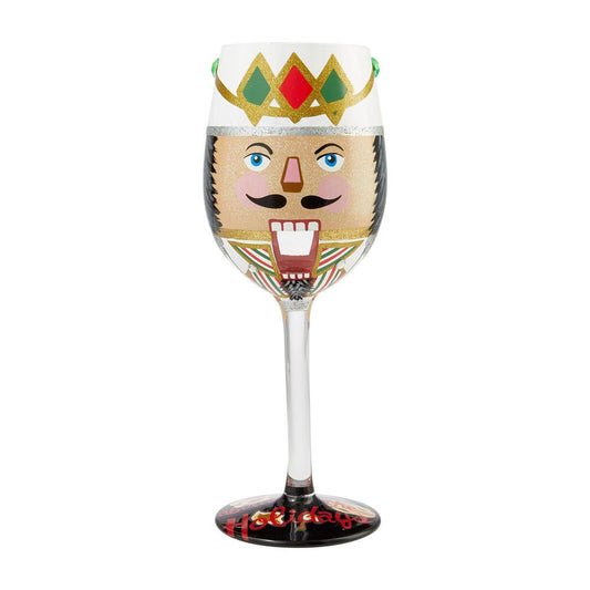 "Nuts About the Holidays" Wine Glass