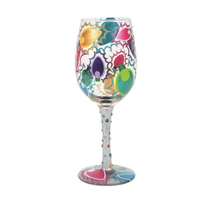 "All is Bright" Wine Glass