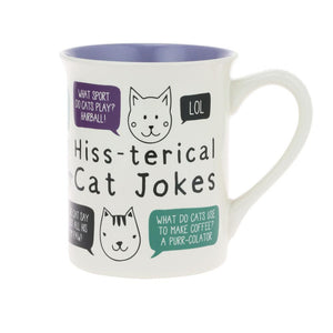 "Hiss-terical Cat Jokes" Mug