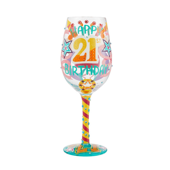 Lolita Happy 21st BirthdayWine Glass