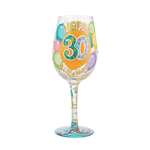Happy 30th Birthday Wine Glass