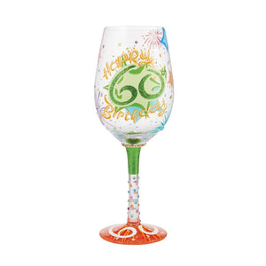 Lolita Happy 60th Birthday Wine Glass