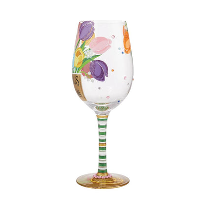 "Best Bonus Mom" Wine Glass