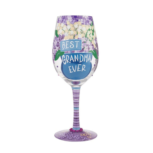 "Best Grandma Ever" Wine Glass