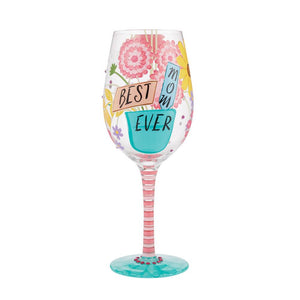 "Best Mom Ever" Wine Glass