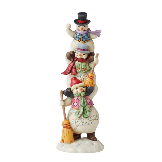 Three Stacked Snowmen Figurine