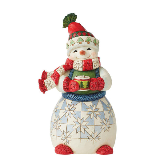 Jim Shore Cozy Snowman Figurine