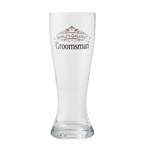 Insignia World's Greatest Groomsman Beer Glass