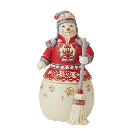 Nordic Noel Snowman with Broom