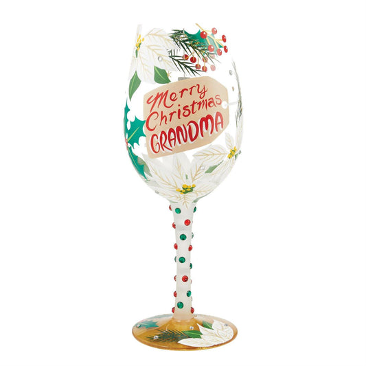 "Merry Christmas Grandma" Wine Glass