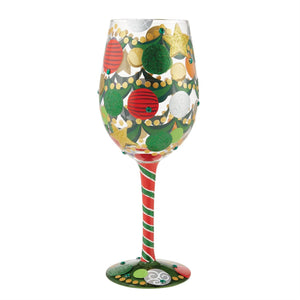 "It's Christmas Time" Wine Glass