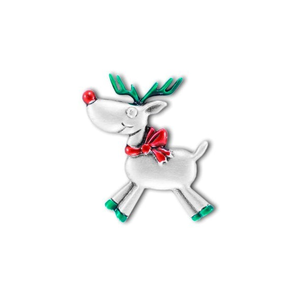 Pewter Coloured Reindeer Pin