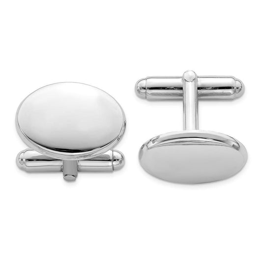 Rhodium Shiny Cuff Links