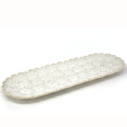 BOUQUET Textured Oblong Serving Platter