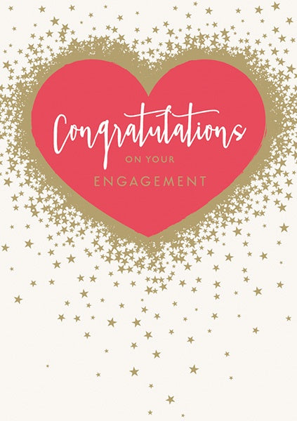 Congratulations on Your Engagement Heart Card