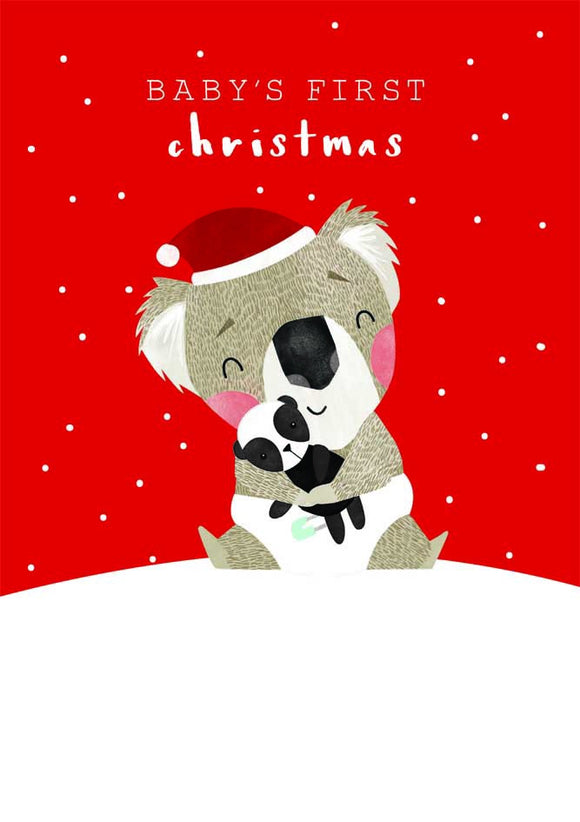 Baby's First Christmas Card - Koala
