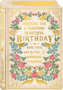 Story Book – Wishing you a blooming beautiful birthday hope your day is full of sunshine & flowers – Book