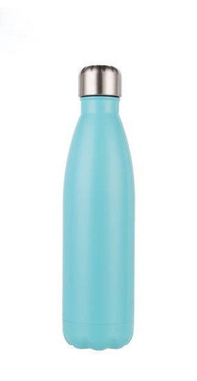 Customizable 17oz Stainless Steel Cola Shaped Bottle (Mint Green)