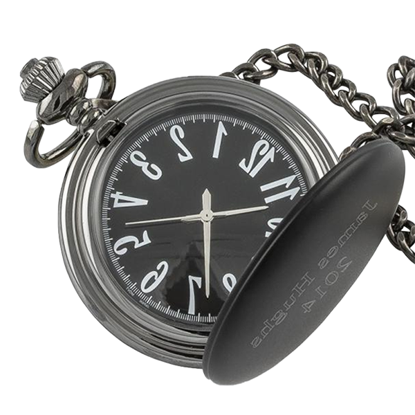 Matte black pocket best sale watch