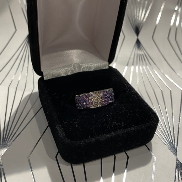 White and Purple Jewel Ring