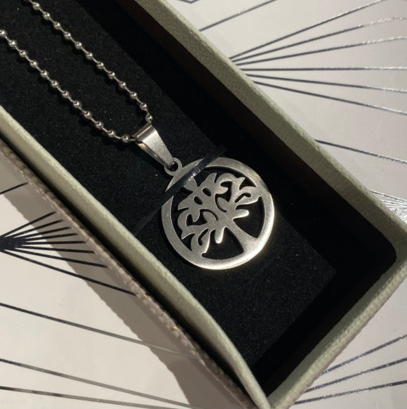 Stainless Steel Tree Necklace