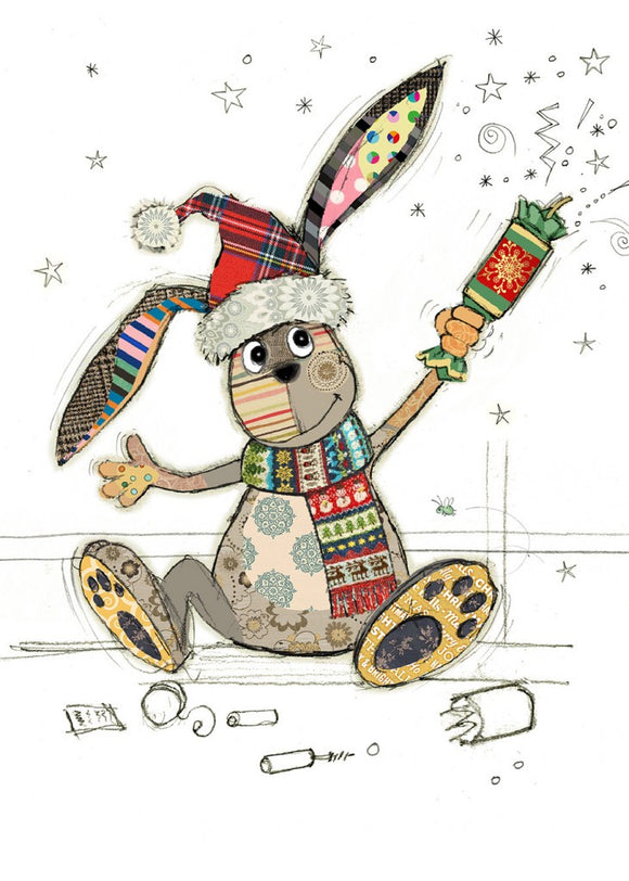 Cracker Bunny Christmas Card