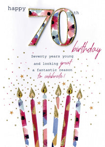 "Happy 70th Birthday" Card