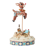 Jim Shore Leaping Rudolph With Bells