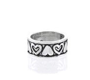 Pewter Ring with Hearts