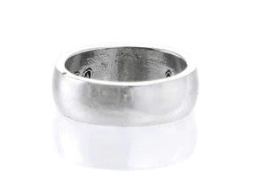 Mens Flat Pewter Ring