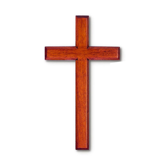 Mahogany Beveled Cross