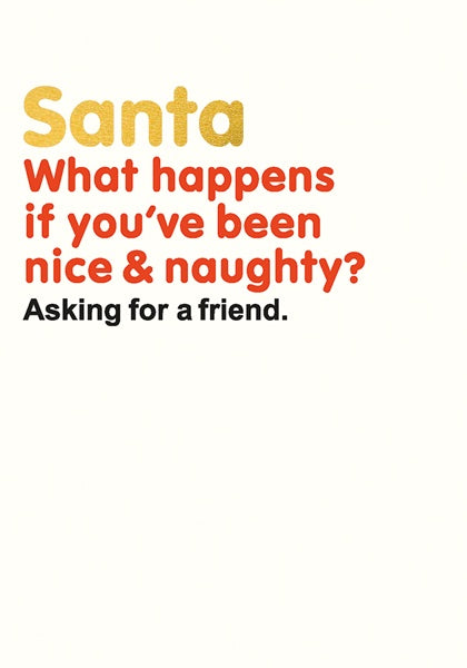 Santa Nice & Naughty Christmas Card