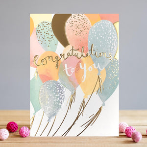 Congratulations to you – Balloons Card
