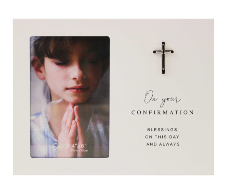 "On Your Confirmation" White Frame (6x4)