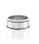 Plain Flat Ladies Pewter Ring