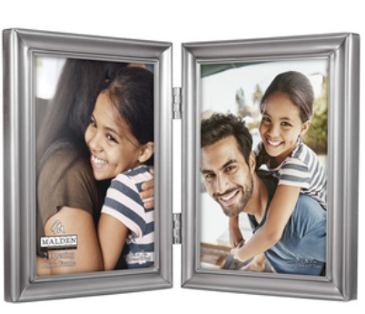 5x7 Concourse Pewter Vertical Double Frame