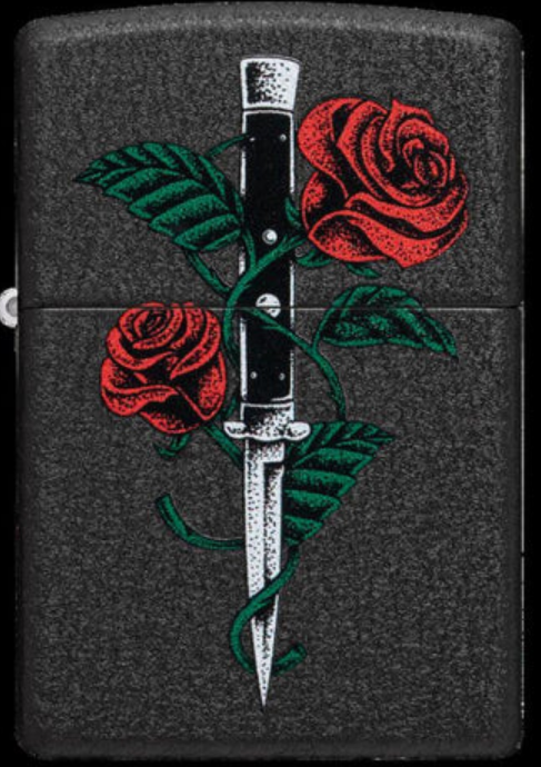 Rose Dagger Zippo Lighter