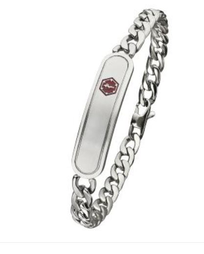 Stainless Steel Medical ID Bracelet - Silver Colored