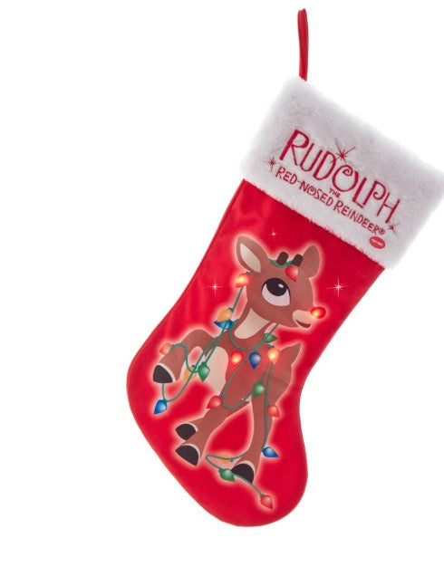 19"RUDOLPH LIGHT-UP STOCKING