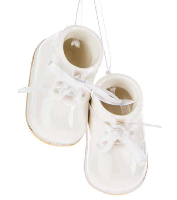 Personalizable Baby Booties Ornament 2pc  Set