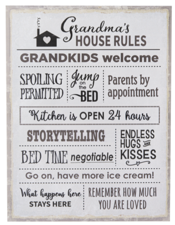 Grandparent Sign - Grandma's House Rules