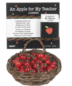 An Apple for My Teacher Charm in a Basket