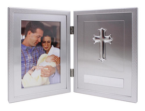 Hinged Cross Frame with Plaque - 4"x6"