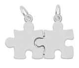 Best Friends Puzzle Sterling Silver Charm