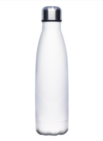 500mL White Stainless Steel Cola Bottle