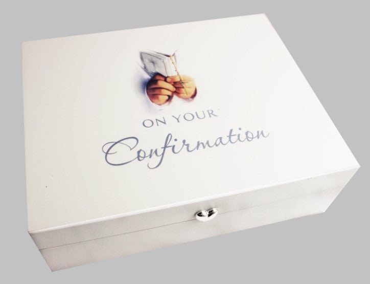 White Keepsake Box Confirmation